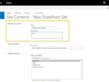 Creating a SharePoint Site/Subsite